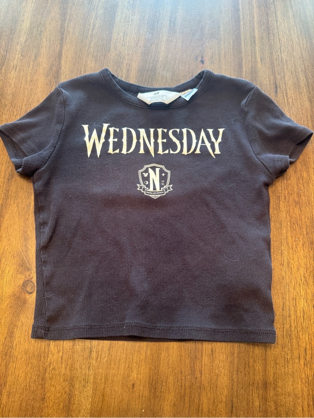 H&M Black 'Wednesday' Graphic Short-Sleeve Tee